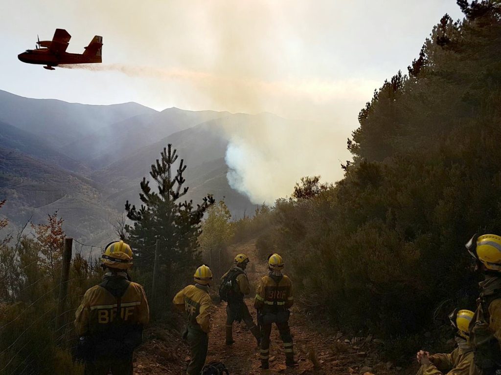 Los bomberos forestales admiten que «el riesgo de incendio es muy alto»