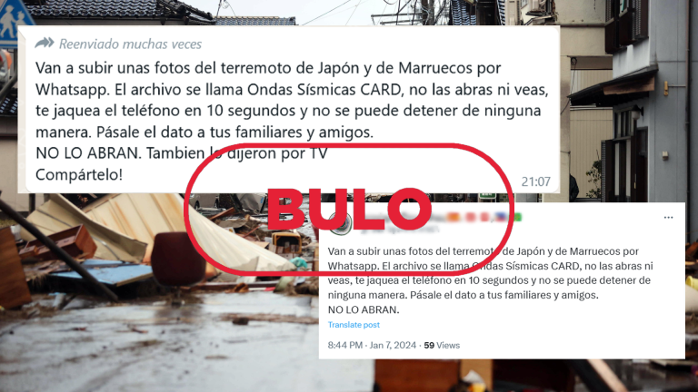 No hay un archivo con fotos del terremoto de Japón que te pueda jaquear el móvil