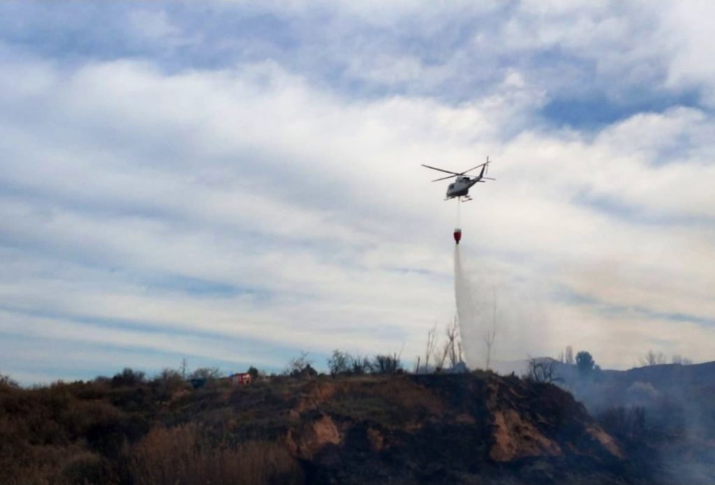 Susto en Alfaro: un incendio daña varias huertas del paraje de Tambarría
