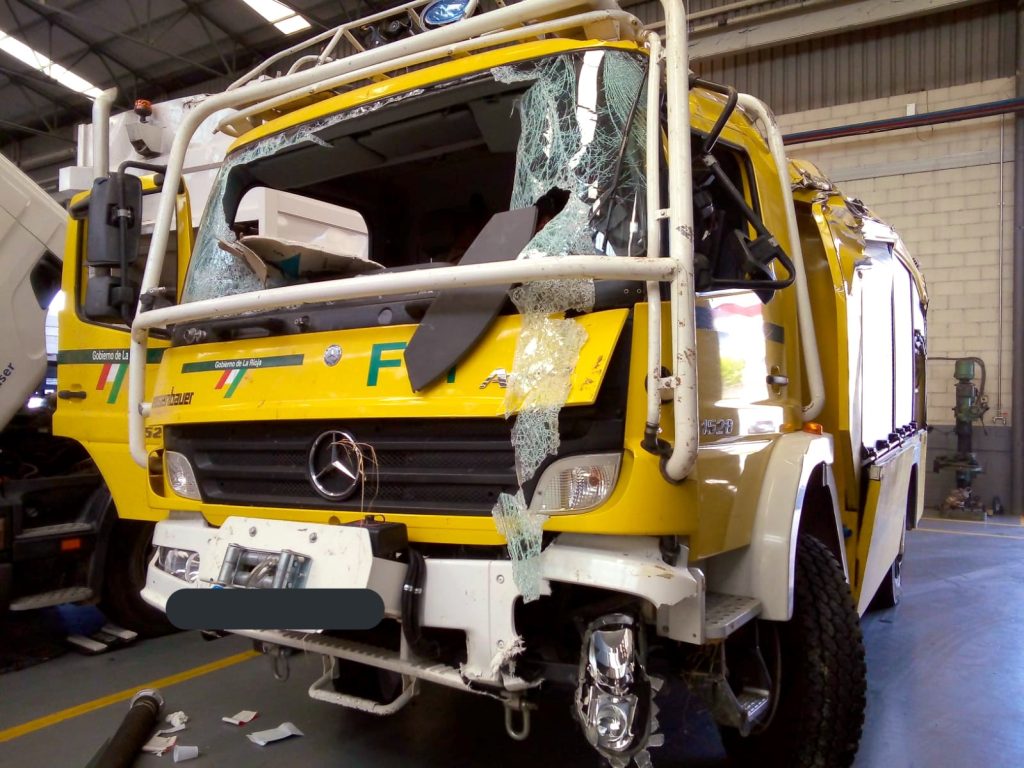 Un bombero forestal de La Rioja, ingresado tras sufrir un accidente
