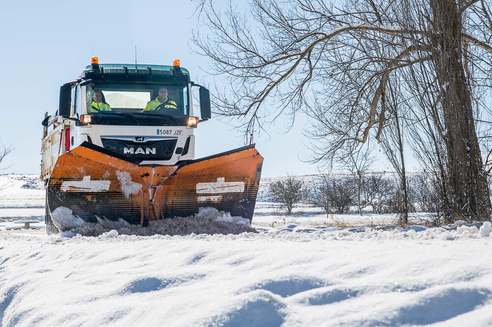 Precaución a esta hora por la nieve en varias carreteras sorianas