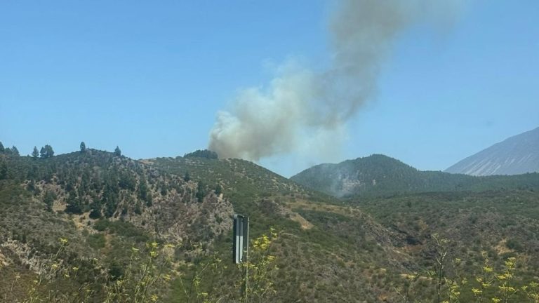 Un incendio en Tenerife obliga a desalojar a los vecinos de los municipios de El Tanque y Santiago del Teide