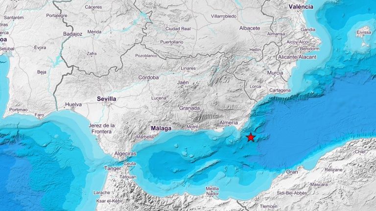 Registrado un terremoto de 5,4 frente a la costa de Almería