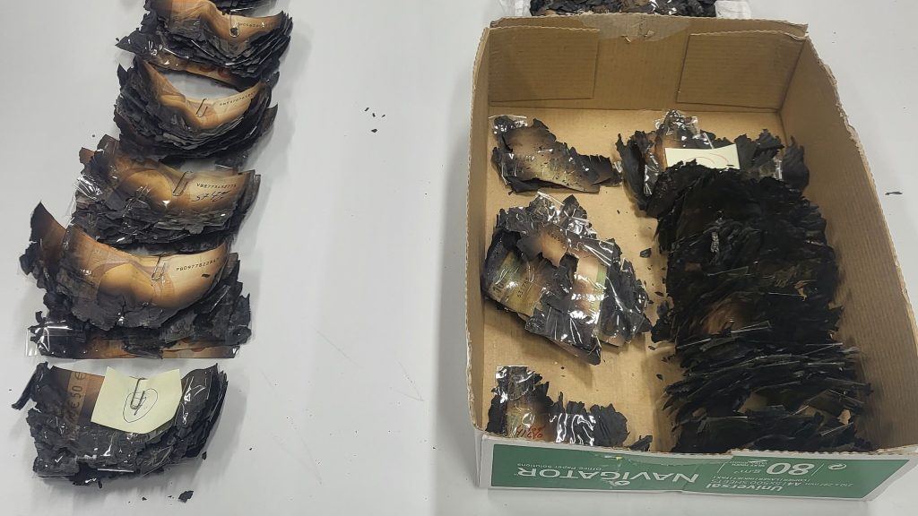 Los billetes calcinados en los incendios se pueden recuperar a través del Banco de España