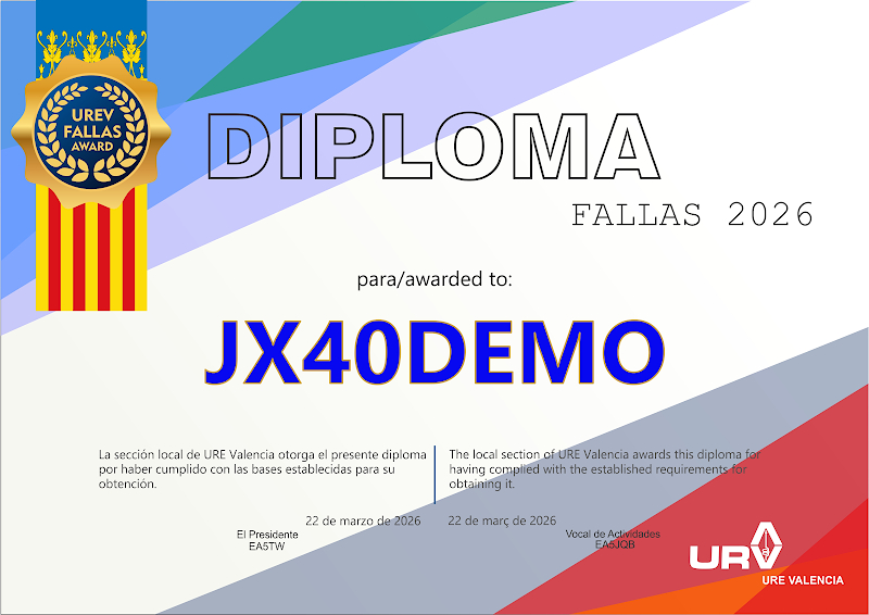 Diploma Fallas Valencia 2026